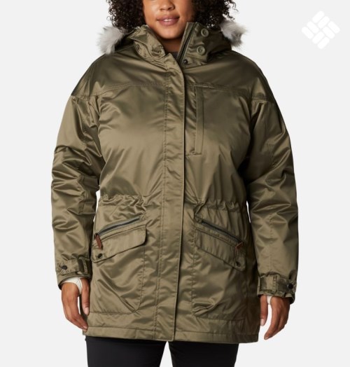 Women's Columbia Watson Lake Omni-Heat Infinity Interchange Insulated Jackets Olive | Plus Size CA-PL65A